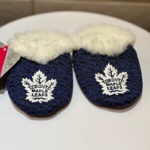 FOCO NHL Baby  Slippers Toronoto Maple Leafs Size M NEW